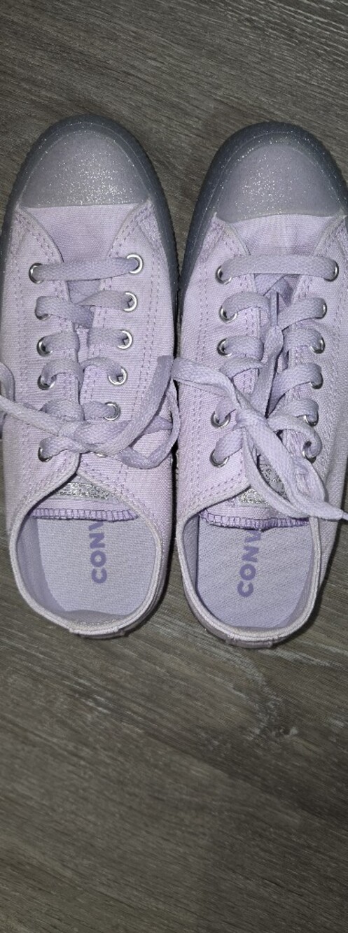 Converse Kids' Low Top Canvas Sneakers - Light Lavender